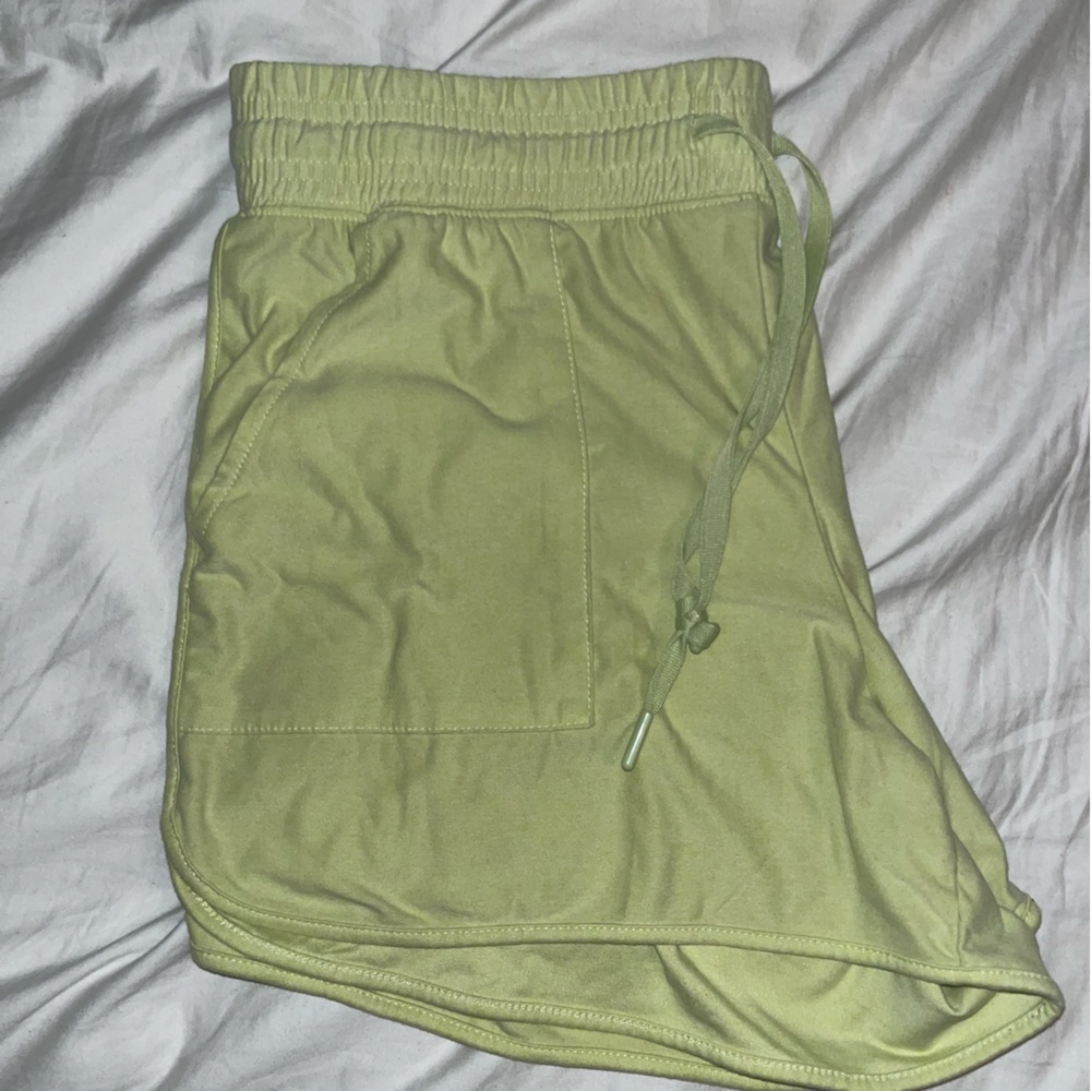 neon green soft shorts